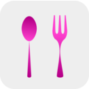 download Spoon And Fork clipart image with 315 hue color