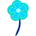 download Simple Flower clipart image with 135 hue color