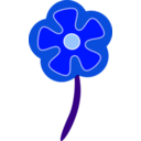 download Simple Flower clipart image with 180 hue color