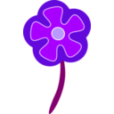 download Simple Flower clipart image with 225 hue color