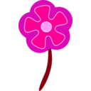 download Simple Flower clipart image with 270 hue color