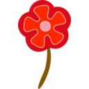 download Simple Flower clipart image with 315 hue color