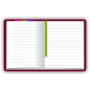 download Diary Open clipart image with 315 hue color