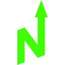 download North Arrow Orienteering clipart image with 225 hue color