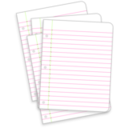 download Messy Lined Papers clipart image with 90 hue color