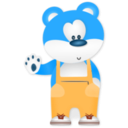 download Bear clipart image with 180 hue color