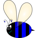 download Bee clipart image with 180 hue color