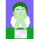 download Reading clipart image with 90 hue color