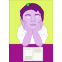 download Reading clipart image with 270 hue color