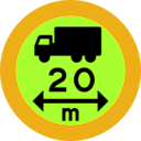 download 20m Truck Sign clipart image with 45 hue color