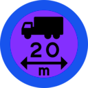 download 20m Truck Sign clipart image with 225 hue color