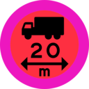 download 20m Truck Sign clipart image with 315 hue color