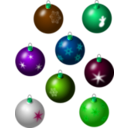 download Christmass Bulbs clipart image with 90 hue color