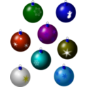 download Christmass Bulbs clipart image with 180 hue color