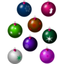 download Christmass Bulbs clipart image with 270 hue color