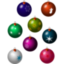 download Christmass Bulbs clipart image with 315 hue color