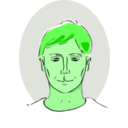 download Drawing Of Mans Head clipart image with 90 hue color