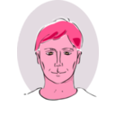 download Drawing Of Mans Head clipart image with 315 hue color