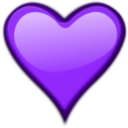 download Heart Gloss 3 clipart image with 270 hue color