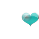 download Heart clipart image with 180 hue color