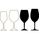 download Wine Glass Shapes clipart image with 45 hue color