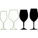 download Wine Glass Shapes clipart image with 90 hue color