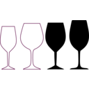 download Wine Glass Shapes clipart image with 315 hue color