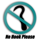 download No Hook Please clipart image with 180 hue color