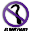 download No Hook Please clipart image with 270 hue color