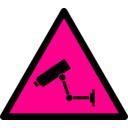 download Caution Cctv clipart image with 270 hue color