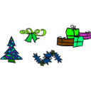 download Christmas Motifs clipart image with 90 hue color
