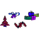 download Christmas Motifs clipart image with 225 hue color