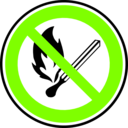 download Fire Forbidden Sign clipart image with 90 hue color