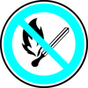 download Fire Forbidden Sign clipart image with 180 hue color