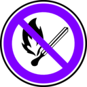 download Fire Forbidden Sign clipart image with 270 hue color