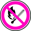 download Fire Forbidden Sign clipart image with 315 hue color