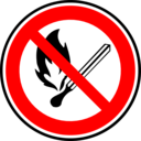 download Fire Forbidden Sign clipart image with 0 hue color