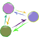 download Abstracted Group Interaction 2 clipart image with 45 hue color