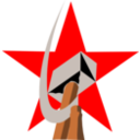 download Hammer And Sickle In Star clipart image with 0 hue color