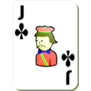 download White Deck Jack Of Clubs clipart image with 45 hue color