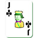 download White Deck Jack Of Clubs clipart image with 90 hue color