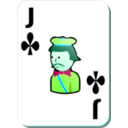 download White Deck Jack Of Clubs clipart image with 135 hue color