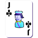 download White Deck Jack Of Clubs clipart image with 225 hue color