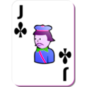 download White Deck Jack Of Clubs clipart image with 270 hue color