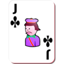 download White Deck Jack Of Clubs clipart image with 315 hue color