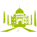 download Taj Mahal clipart image with 225 hue color