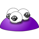 download Simple Cartoon Sheep clipart image with 180 hue color
