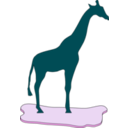 download Giraffe On Ice clipart image with 90 hue color