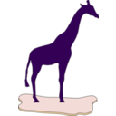 download Giraffe On Ice clipart image with 180 hue color