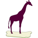 download Giraffe On Ice clipart image with 225 hue color